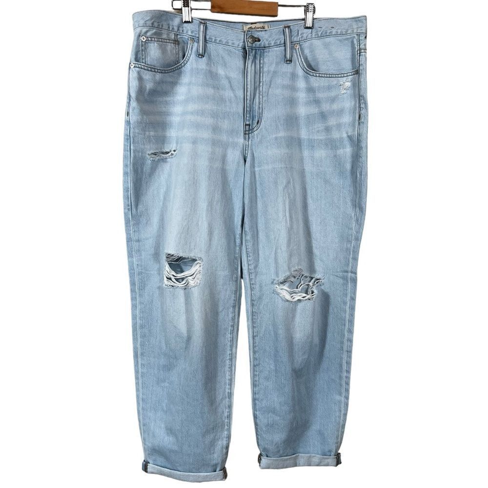 Madewell The Slouchy Boyjean Distressed Wrightlane Wash Women's Size: 32
